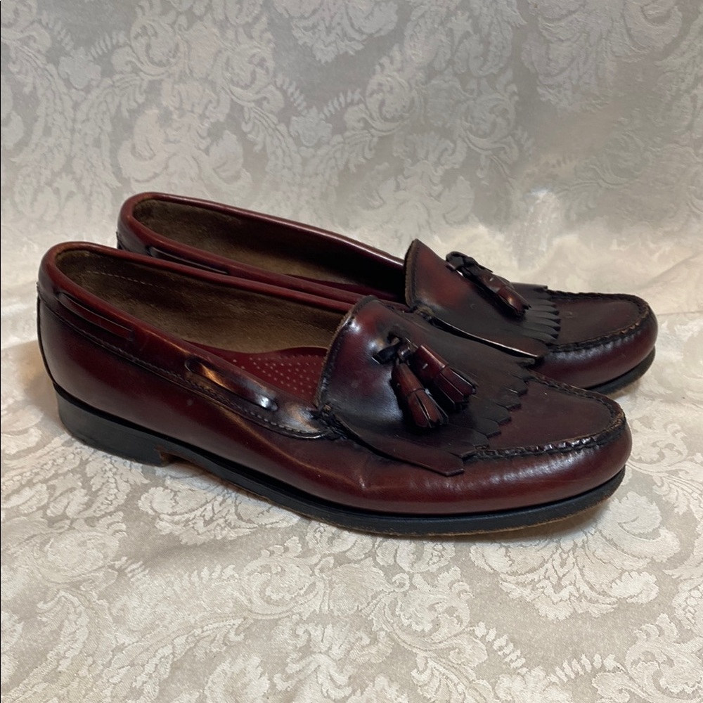 G.H. Bass & Co. Burgundy Tassel Loafers